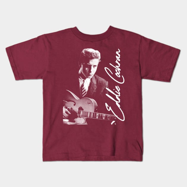 Eddie Cochran / Retro 50s Fanart Design Kids T-Shirt by CultOfRomance